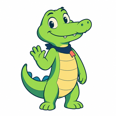 Codi the gator waves hello